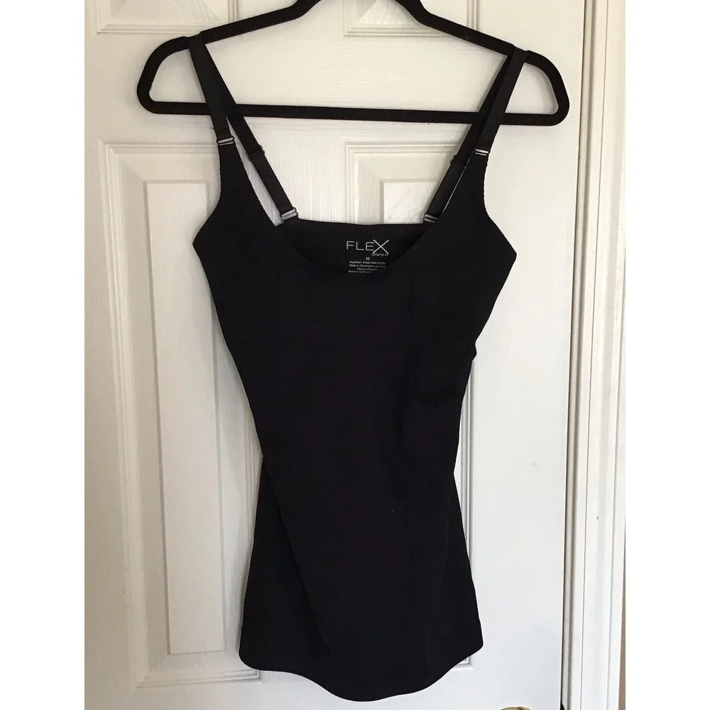Flex Own It Shapewear Womens Size M Black Adjustable Straps Top